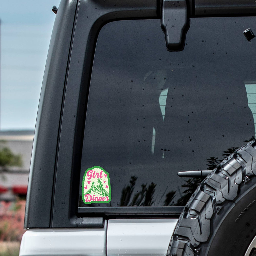 Girl Dinner Praying Mantis High Quality Vinyl Sticker