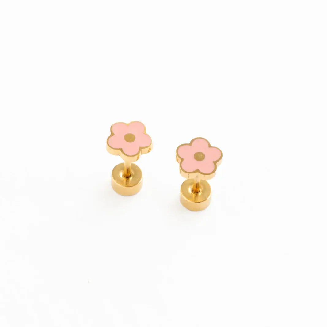 Lilac Petite Flower Earrings