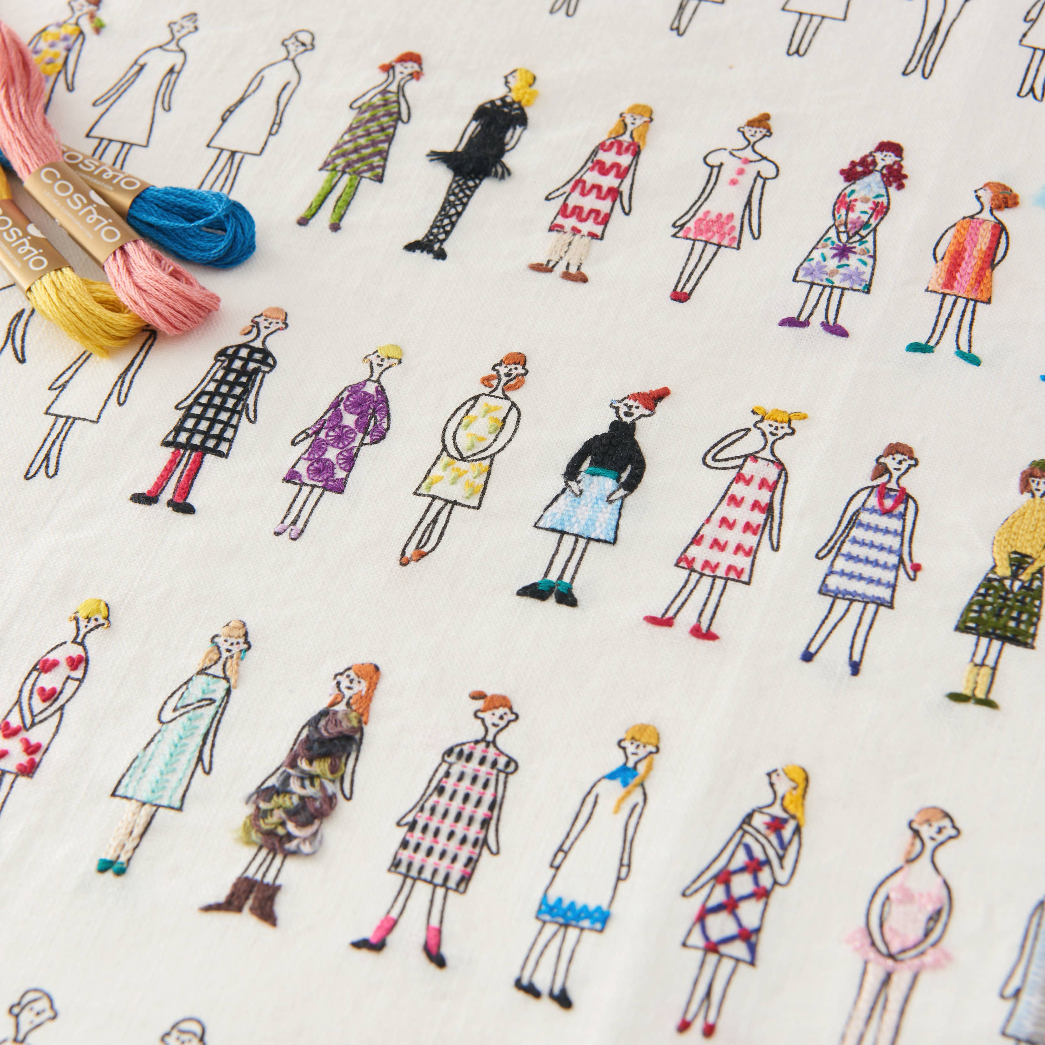 100 Ladies Pattern Embroidery Fabric