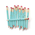 Mini Pencils - Gold Heart/Teal