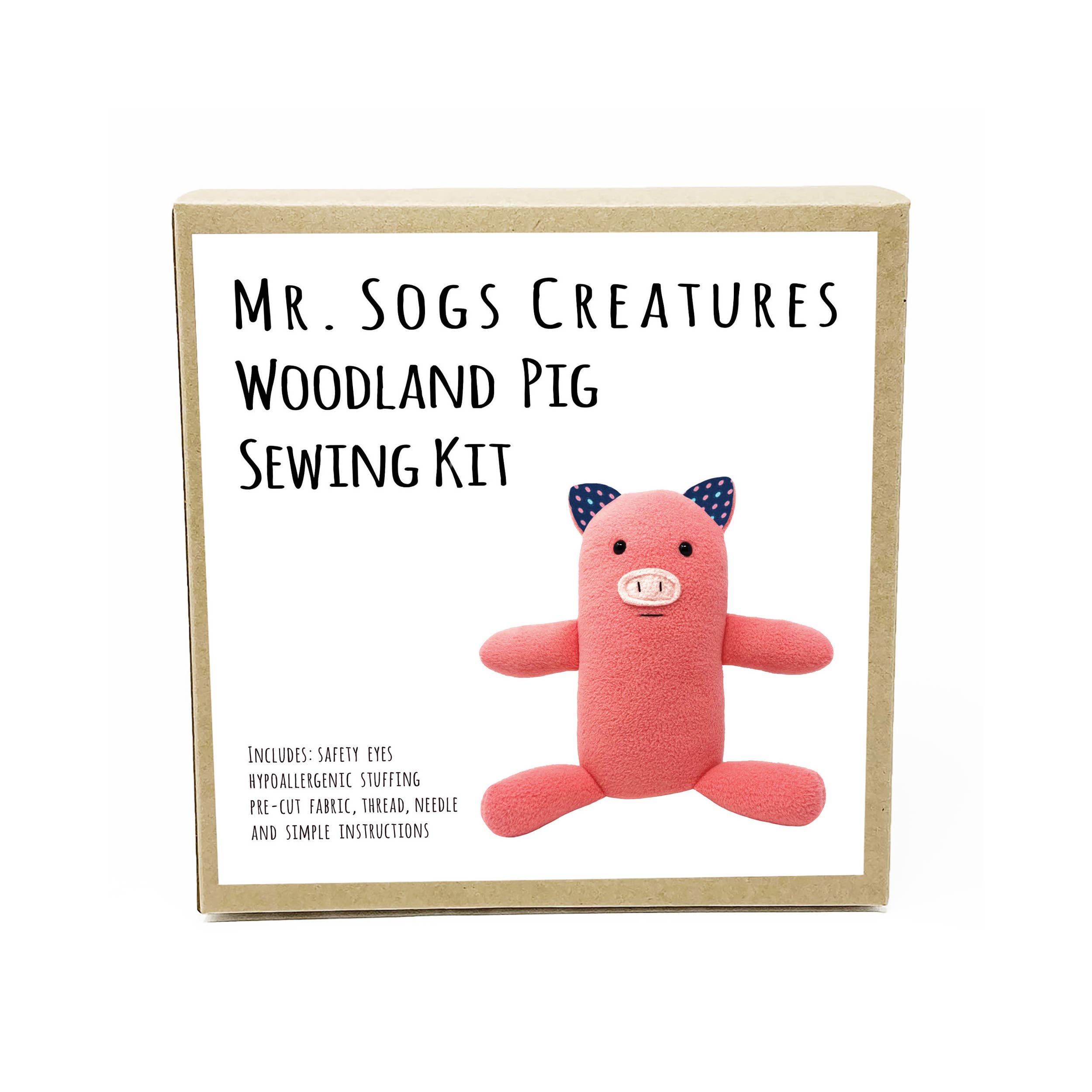 Woodland Pig DIY Plush Sewing Kit