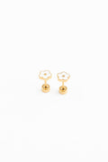 White Petite Flower Earrings