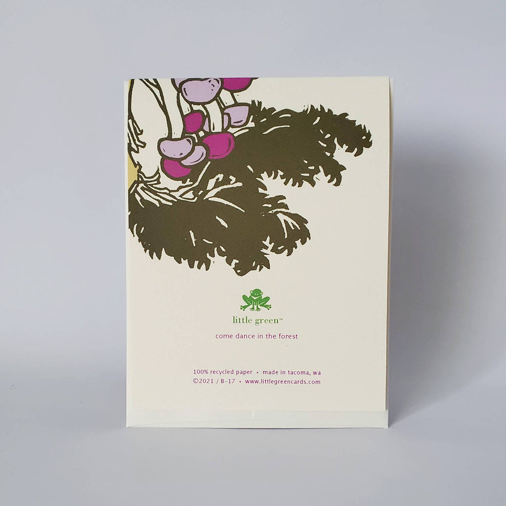 Fall Fairy Mushroom Birthday Greeting Card