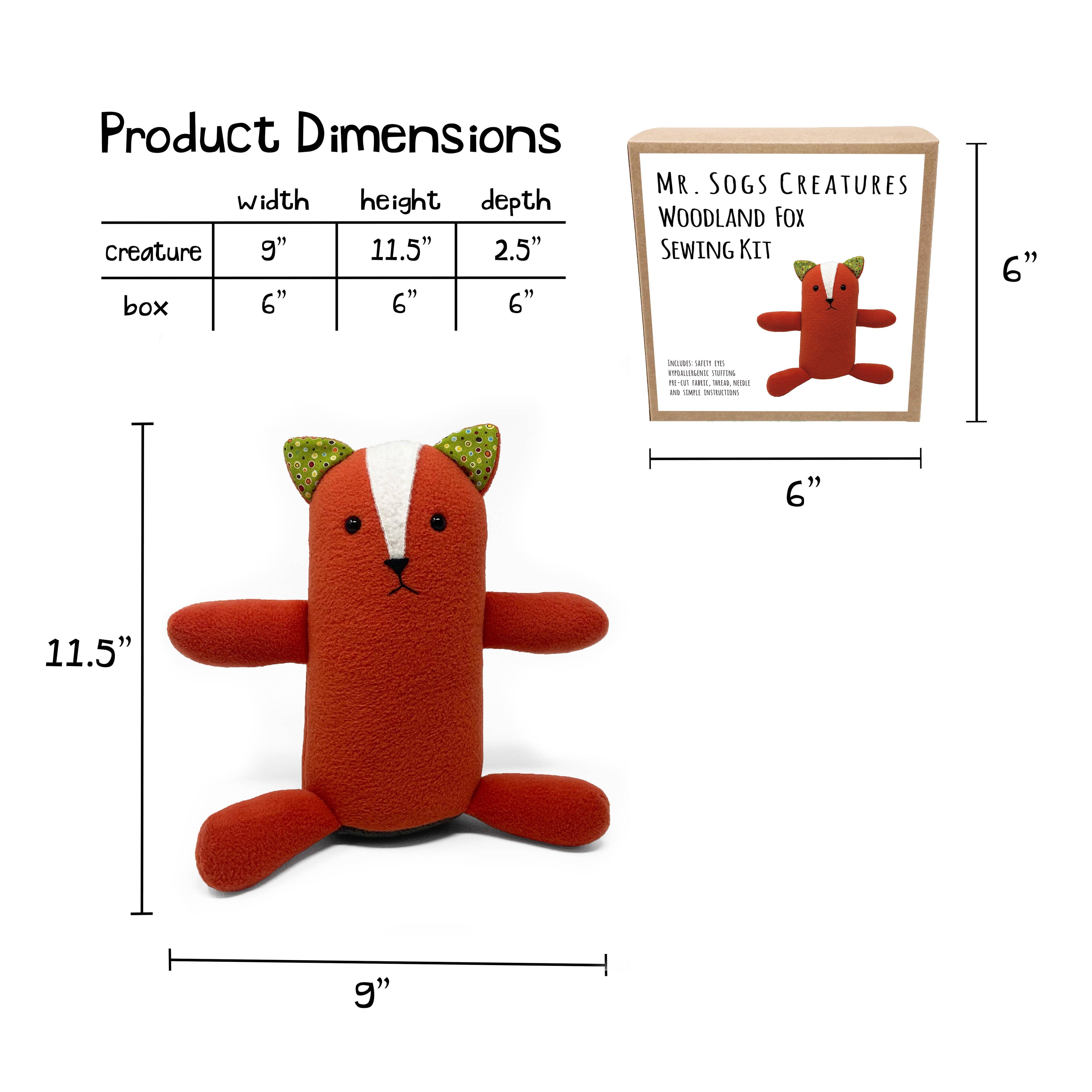 Woodland Fox DIY Plush Sewing Kit
