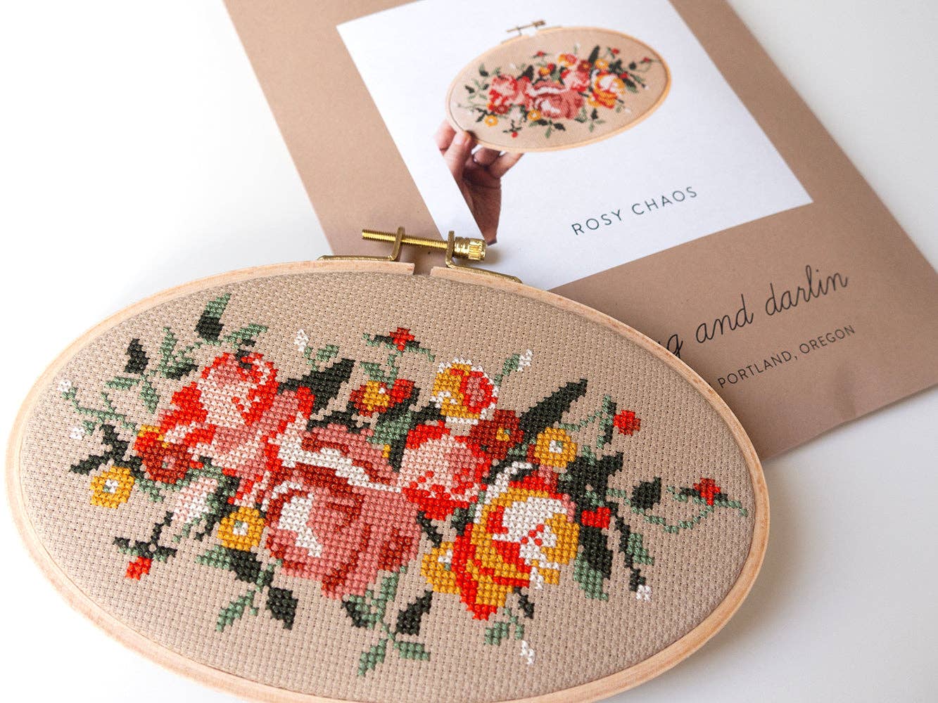 Rosy Chaos Cross Stitch Kit