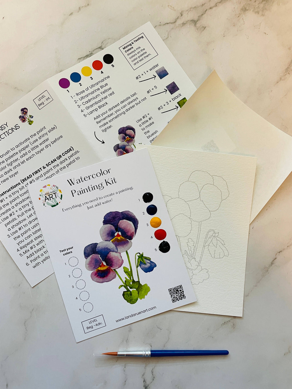 Pansy Watercolor Kit