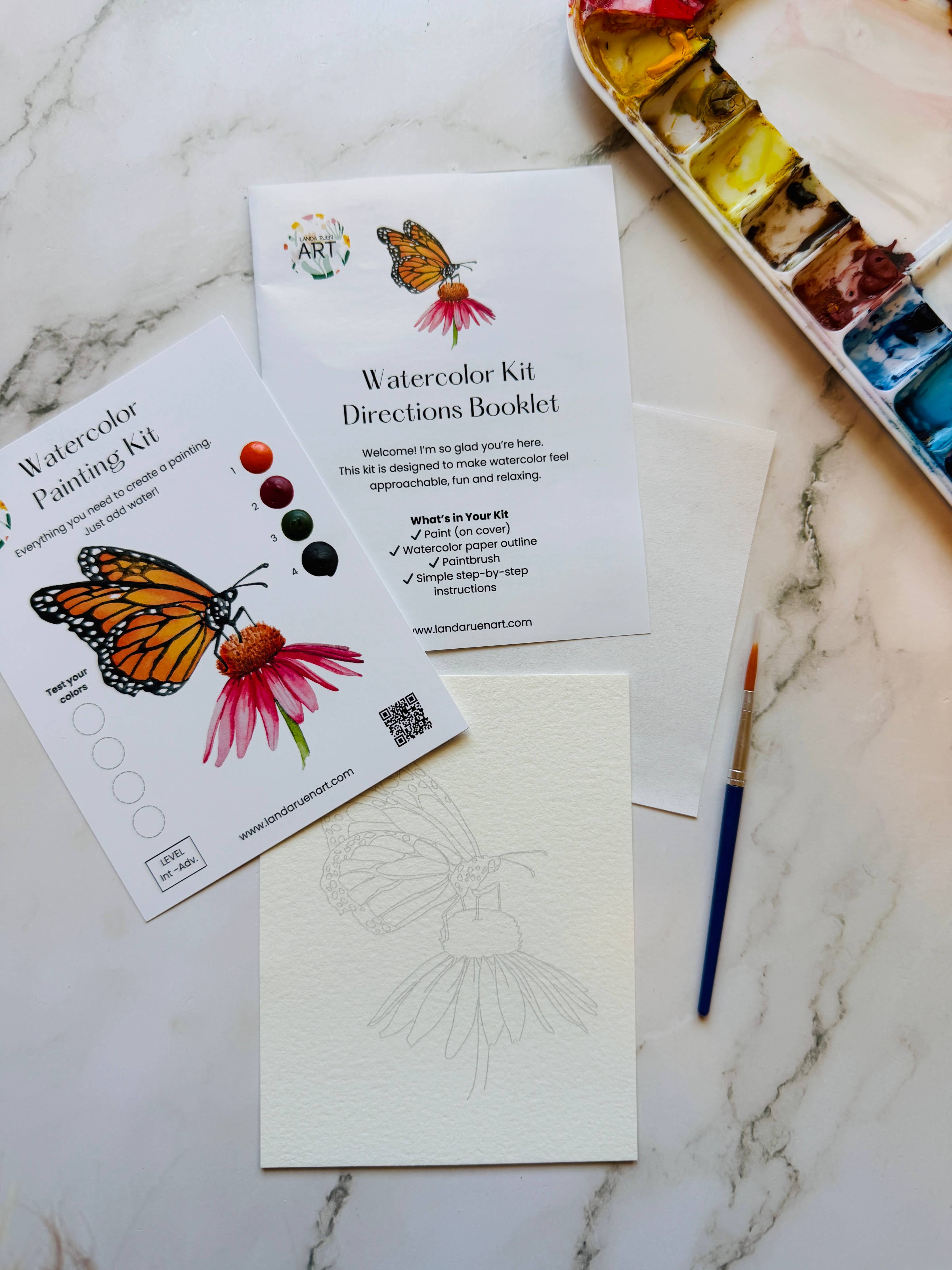 Monarch Butterfly Watercolor Kit