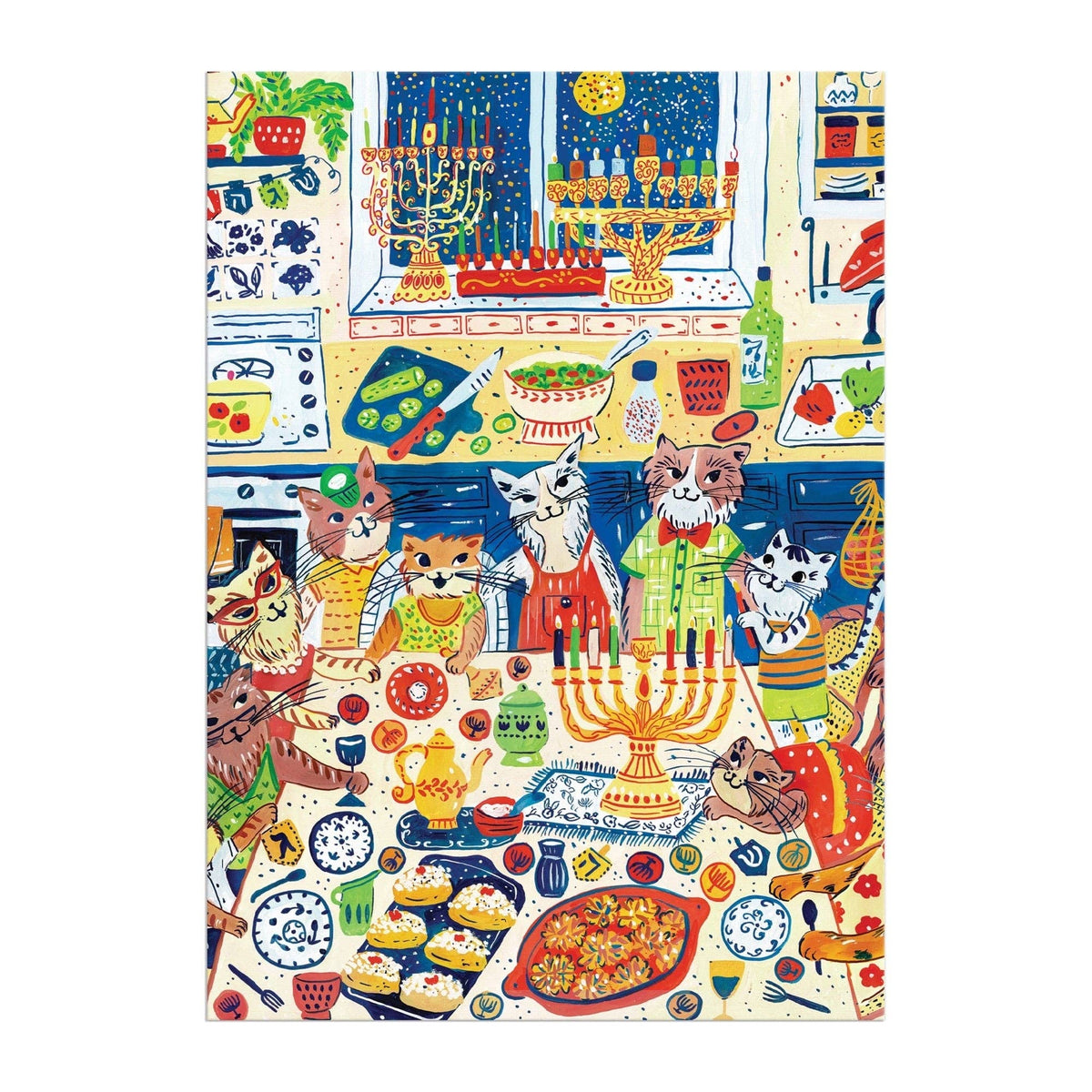 Happy Hanukcats Greeting Card Puzzle