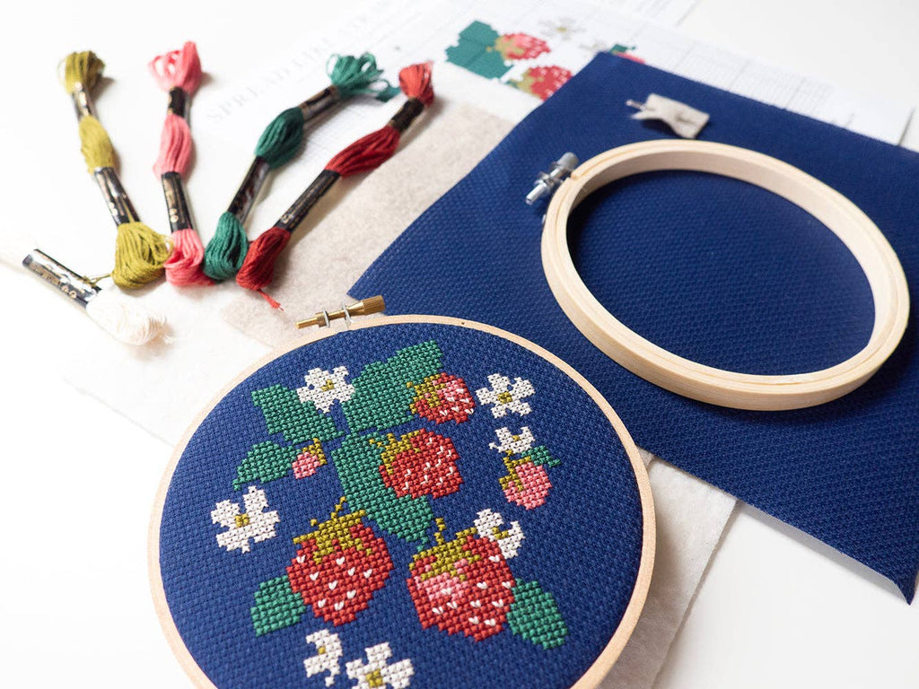 Spread Like Strawberries Cross Stitch Kit