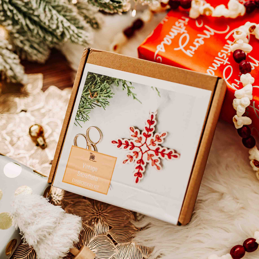Vintage Snowflake Ornament Embroidery Kit – Christmas Craft