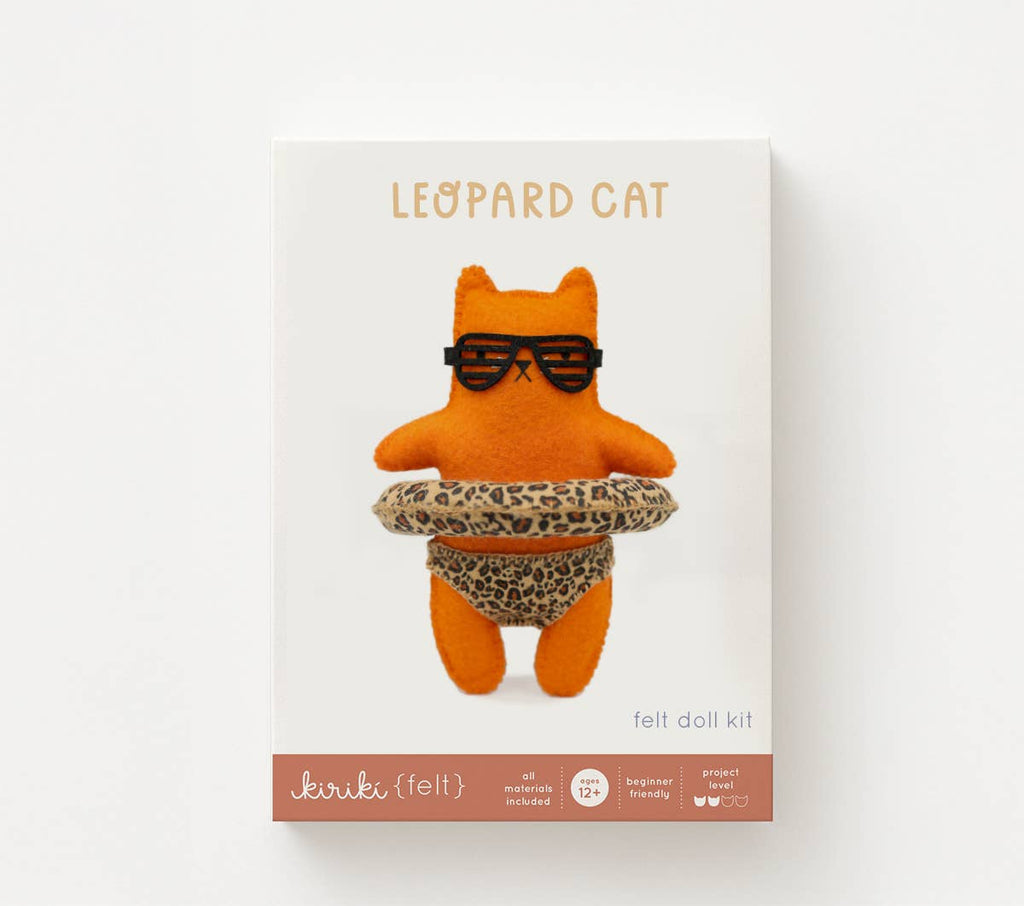 Leopard Cat Felt Doll Kit