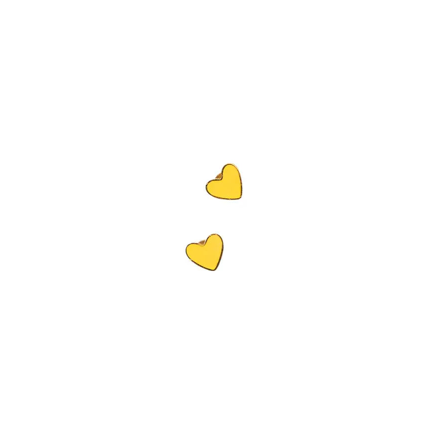 Enamel Heart Earrings