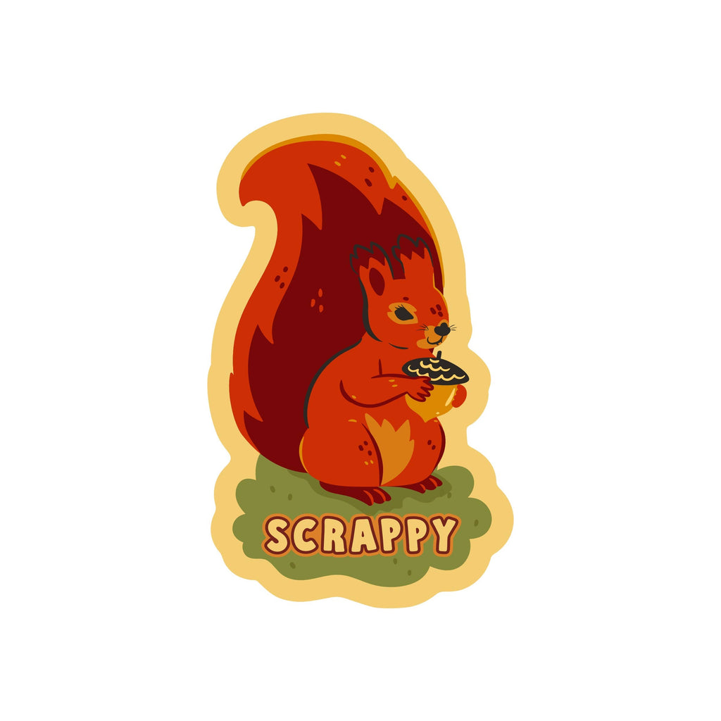 Scrappy Squirrel High Quality Vinyl Sticker