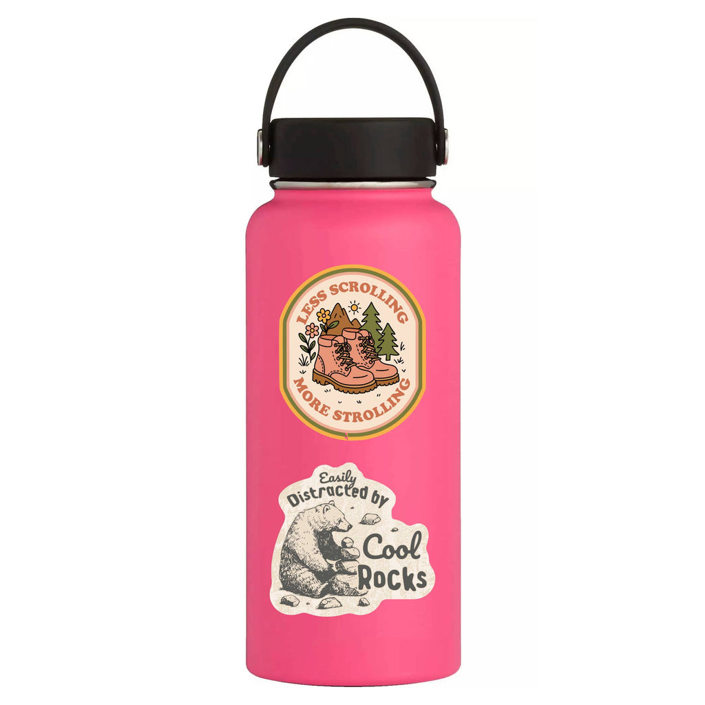 Distracted by Cool Rocks Bear High Quality Vinyl Sticker