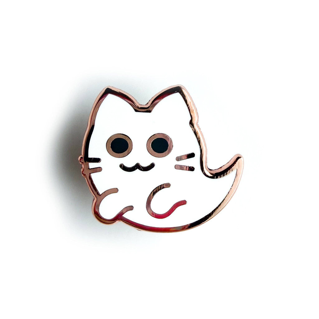 Ghost Kitty Enamel Pin