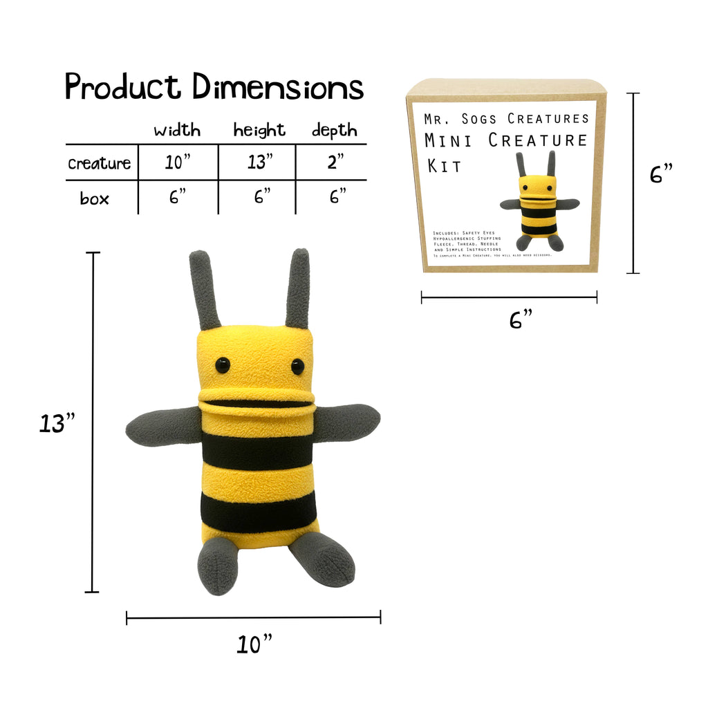 Mini Creature DIY Plush Sewing Kit - Yellow