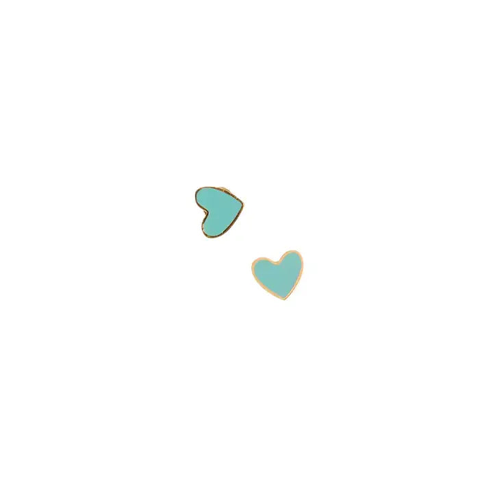 Enamel Heart Earrings