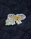 Spotted Gecko Embroidered Patch Kit