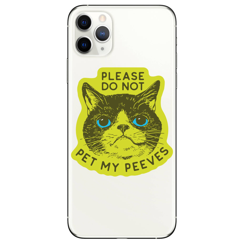 Please Do Not Pet My Peeves Cat High Quality Vinyl Sticker