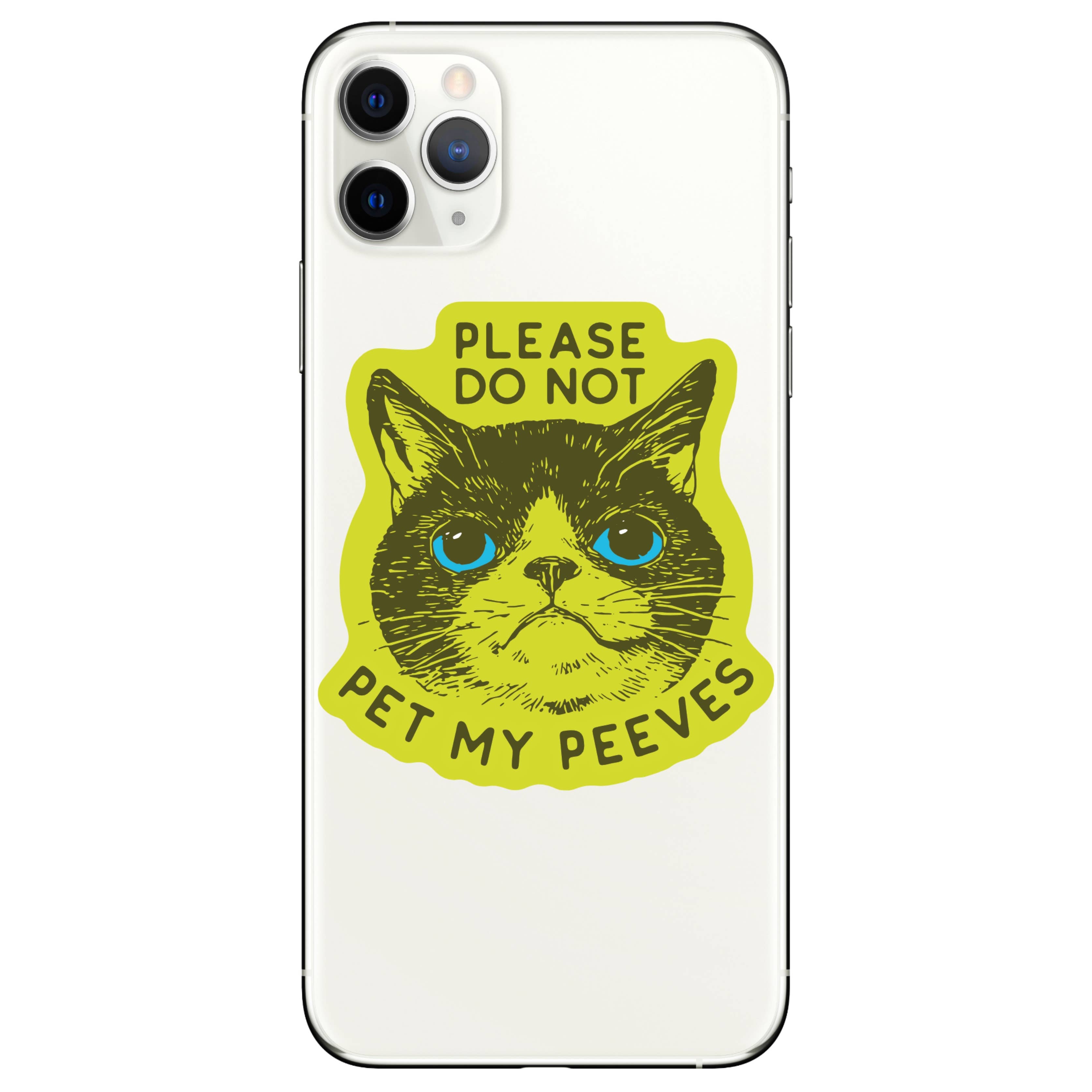 Please Do Not Pet My Peeves Cat High Quality Vinyl Sticker