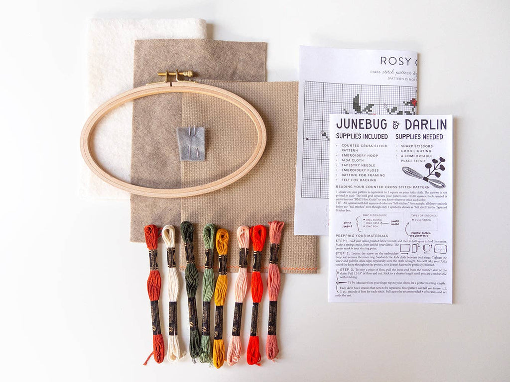 Rosy Chaos Cross Stitch Kit