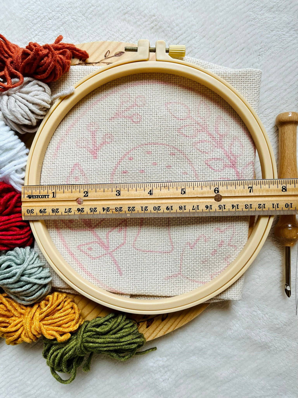 Mushroom Bouquet Punch Needle DIY Rug Hooking Kit
