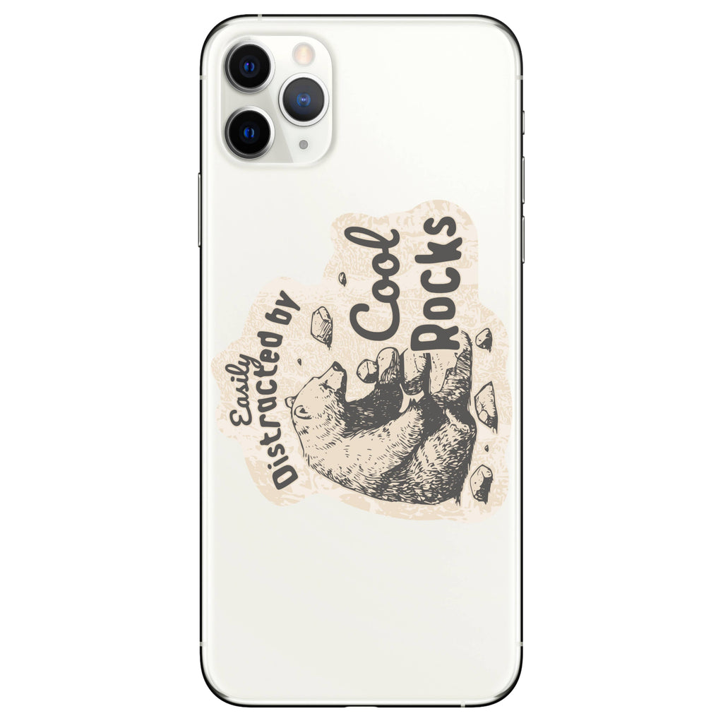 Distracted by Cool Rocks Bear High Quality Vinyl Sticker