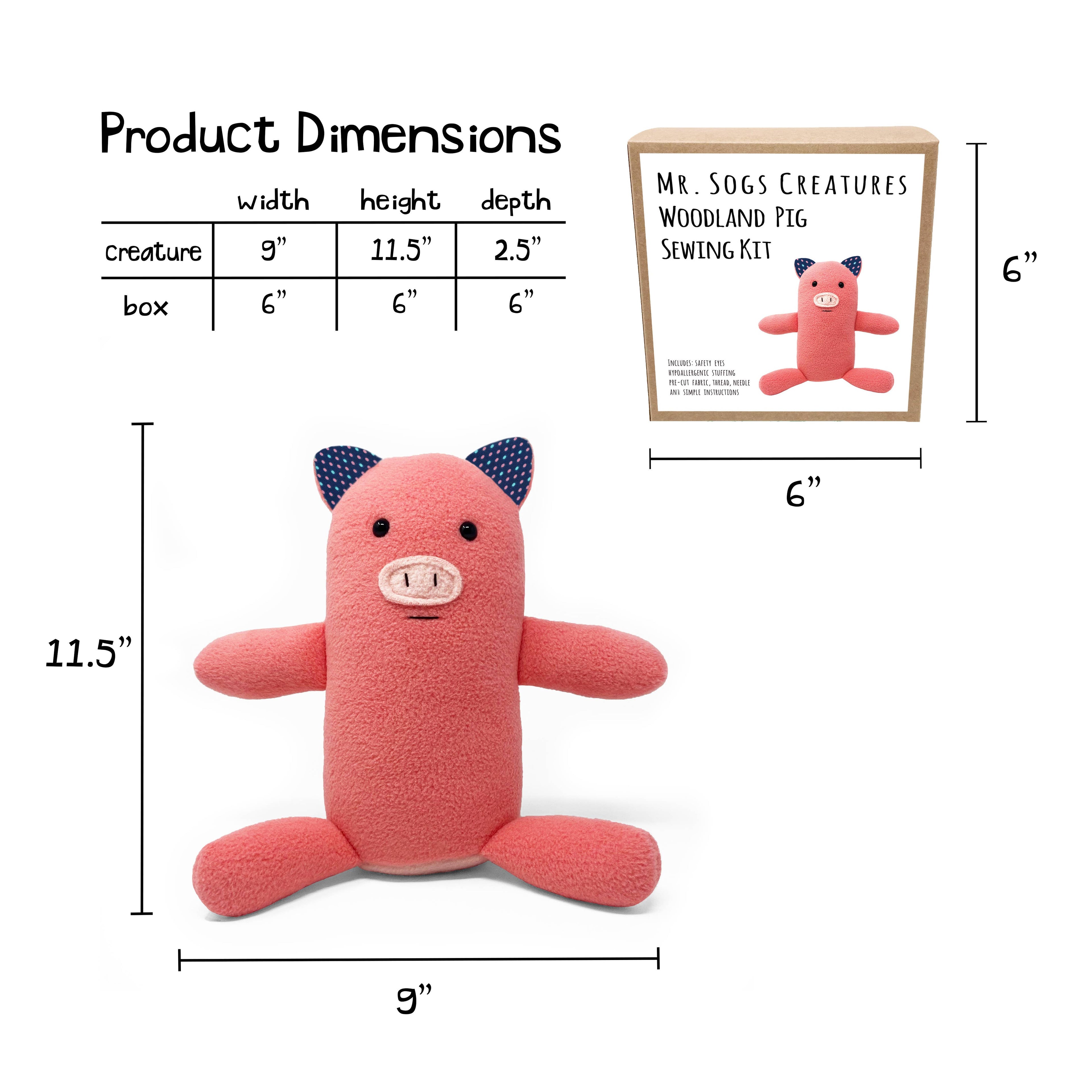 Woodland Pig DIY Plush Sewing Kit