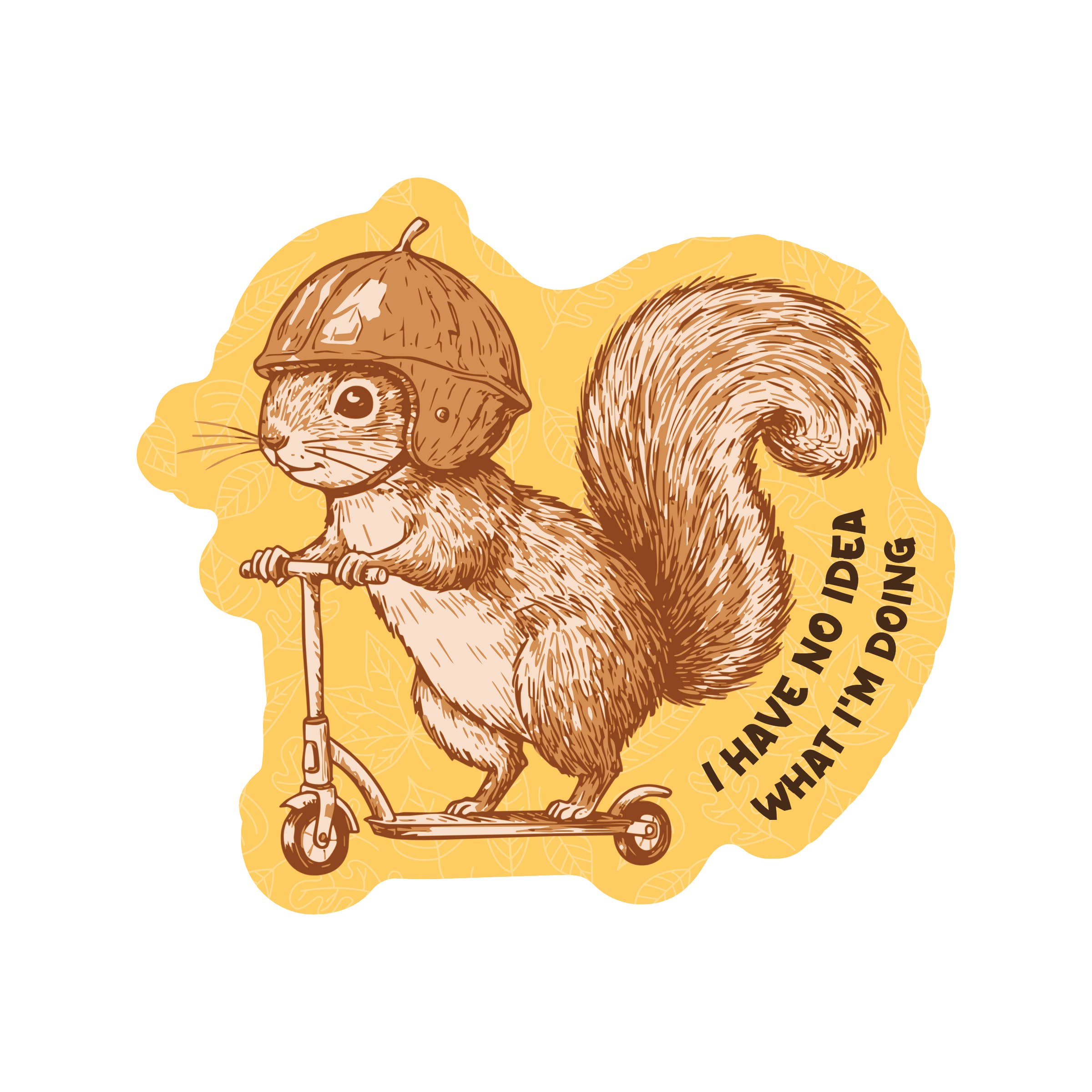 No Idea Squirrel High Quality Vinyl Sticker