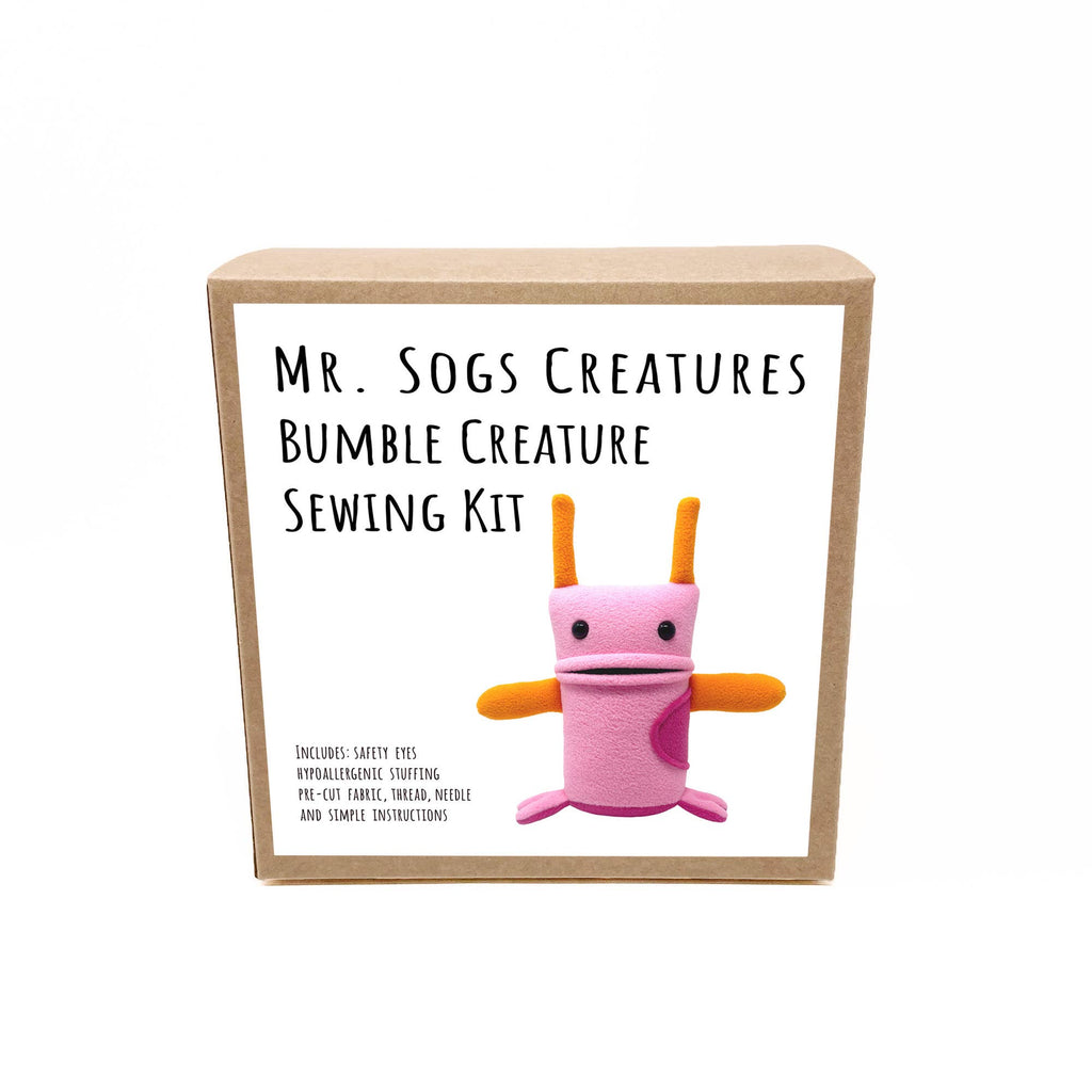 Bumble Creature DIY Plush Sewing Kit - Pink