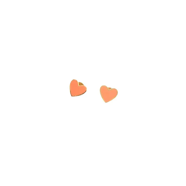 Enamel Heart Earrings
