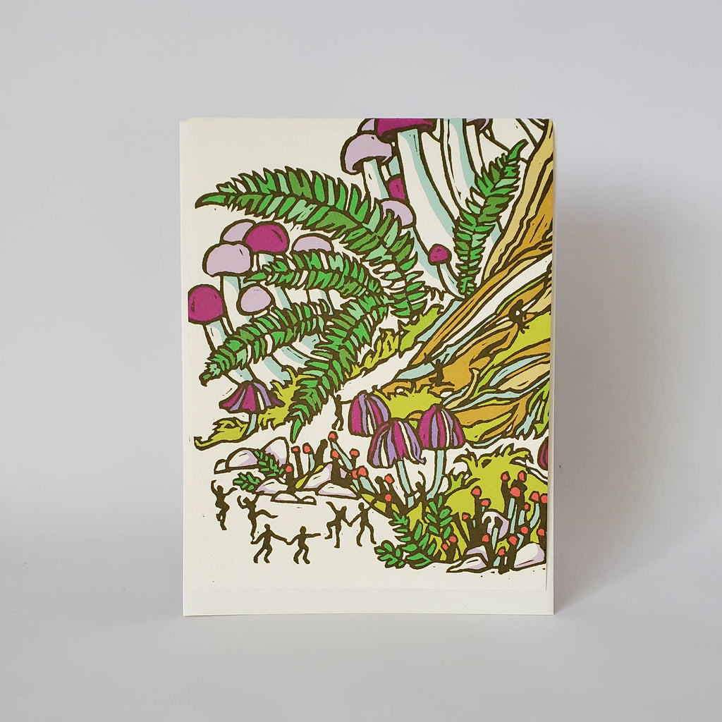 Fall Fairy Mushroom Birthday Greeting Card