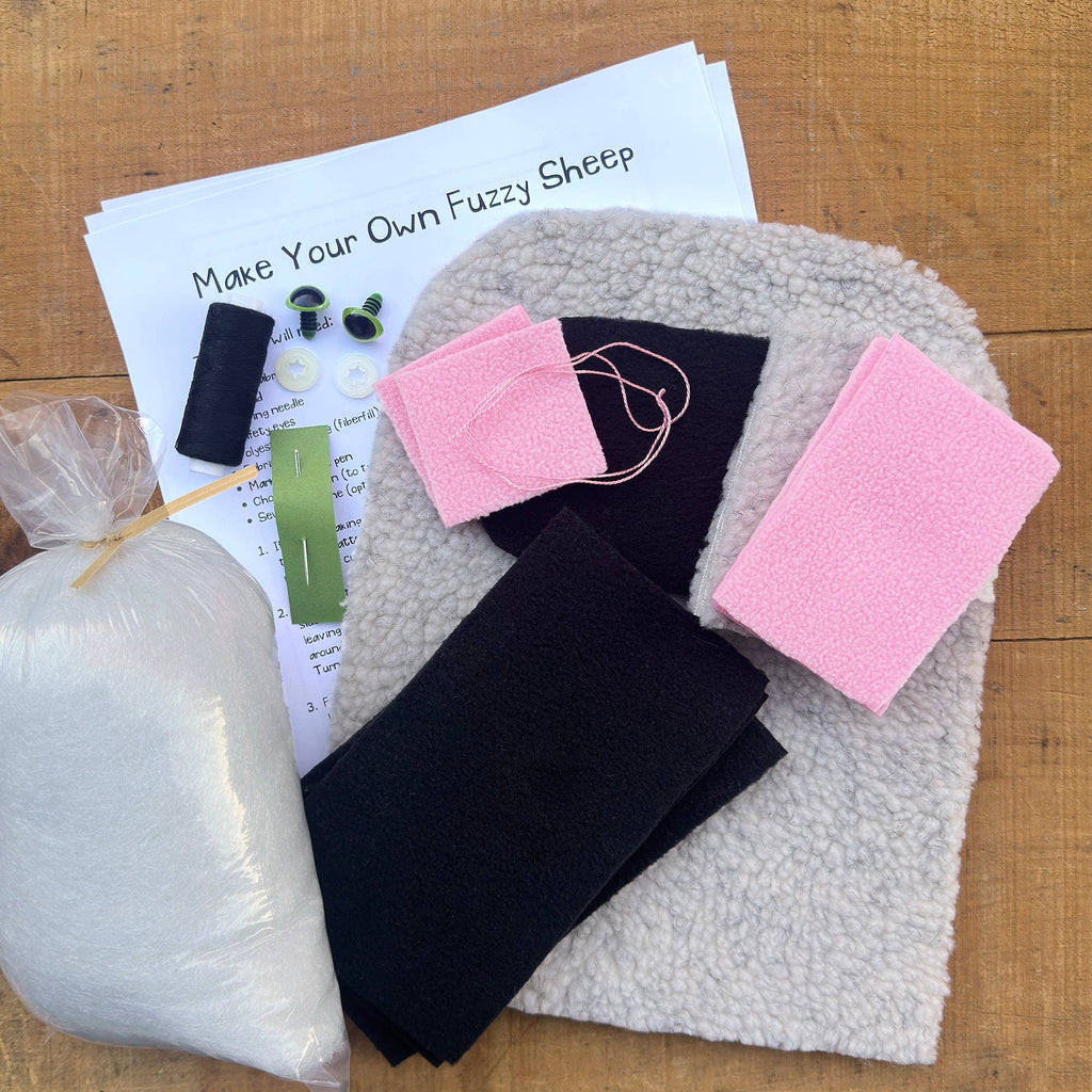 Fuzzy Sheep DIY Plush Sewing Kit