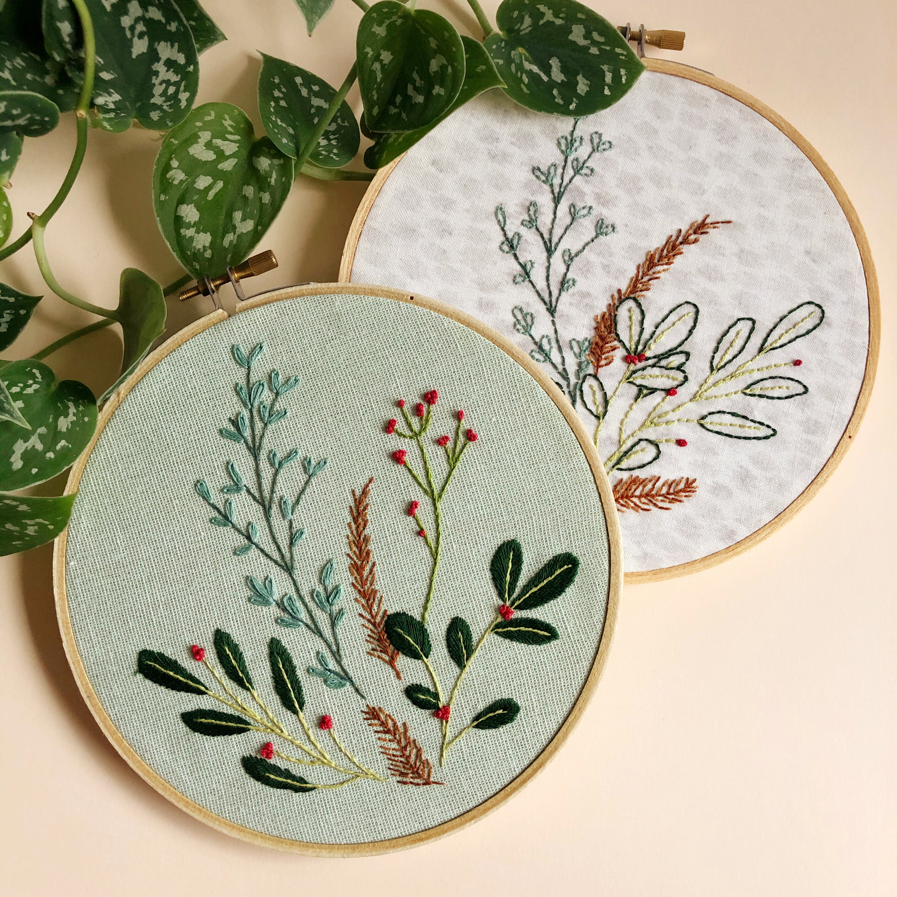 Winter Botanical Embroidery Basics Nov 13th 6:30-8:30pm