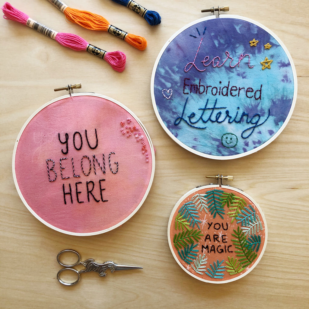 Embroidered Lettering Jan 8th 6-8pm