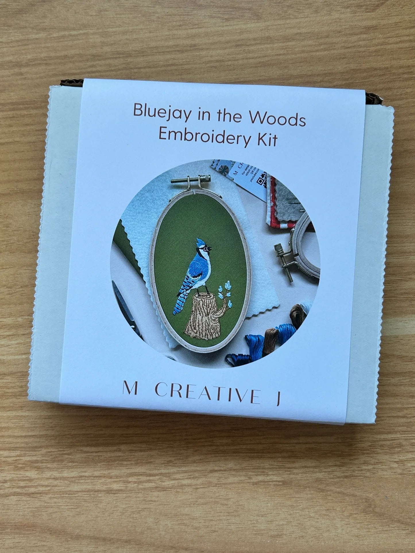 Bluejay in the Woods - Intermediate Embroidery Kit