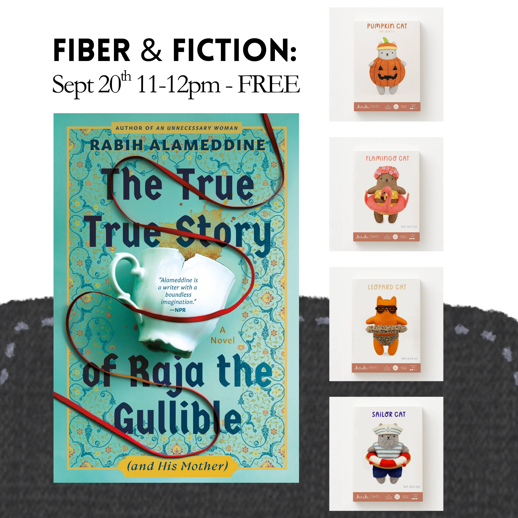 Fiction & Fiber Book Club Sept 20th