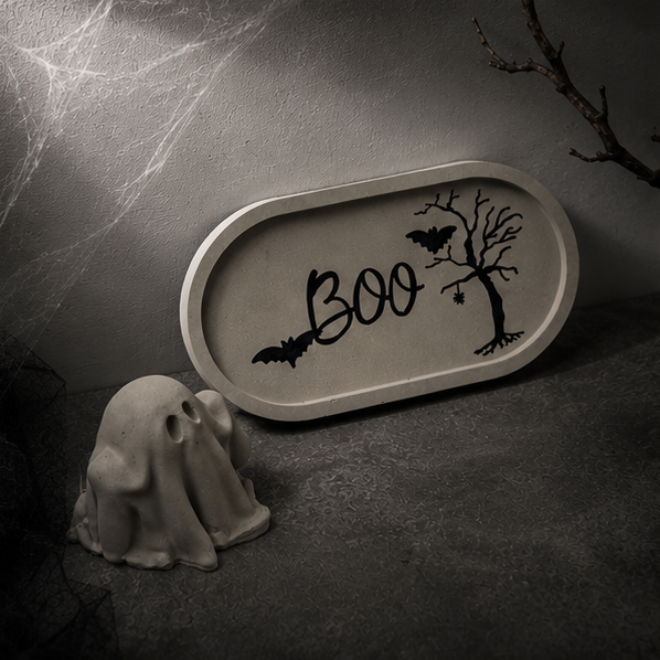 Concrete Ghost & Halloween Tray Workshop - Pour & Paint Oct 10th 6:30-8:30pm