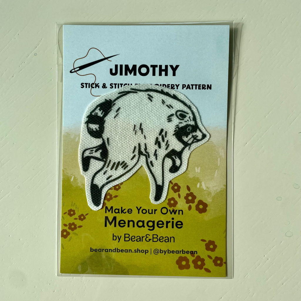 Jimothy Stick and Stitch Embroidery Pattern