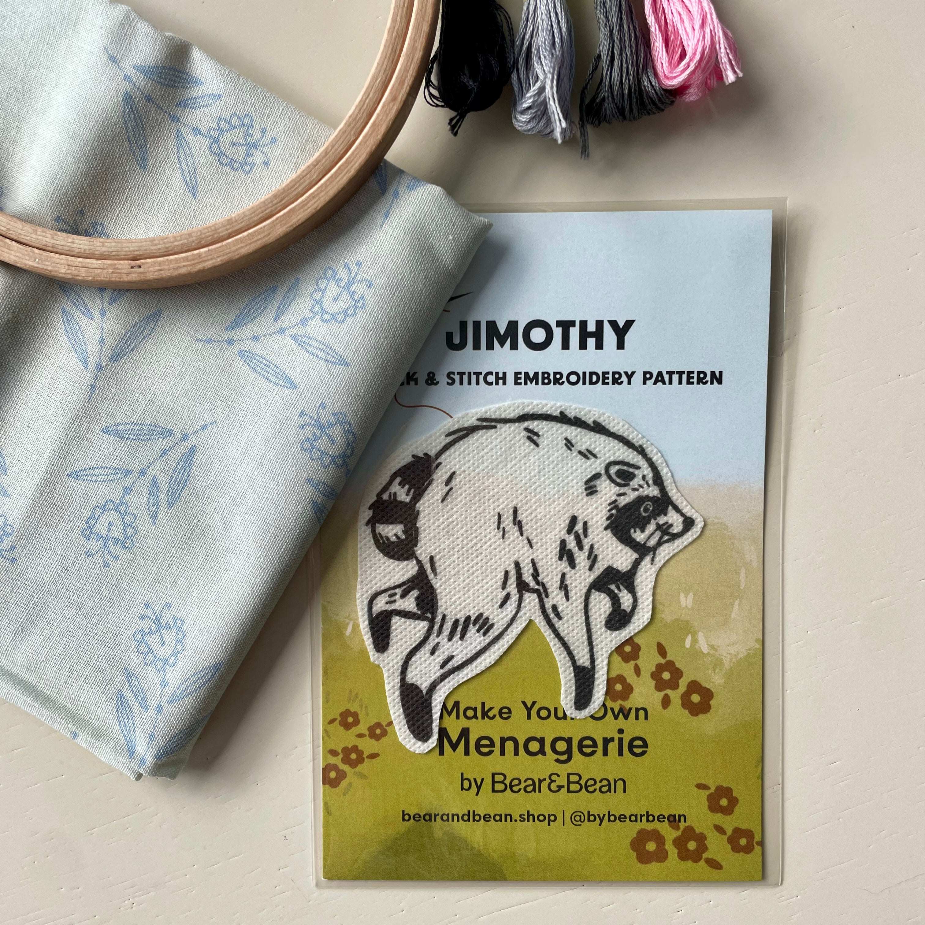 Jimothy Stick and Stitch Embroidery Pattern