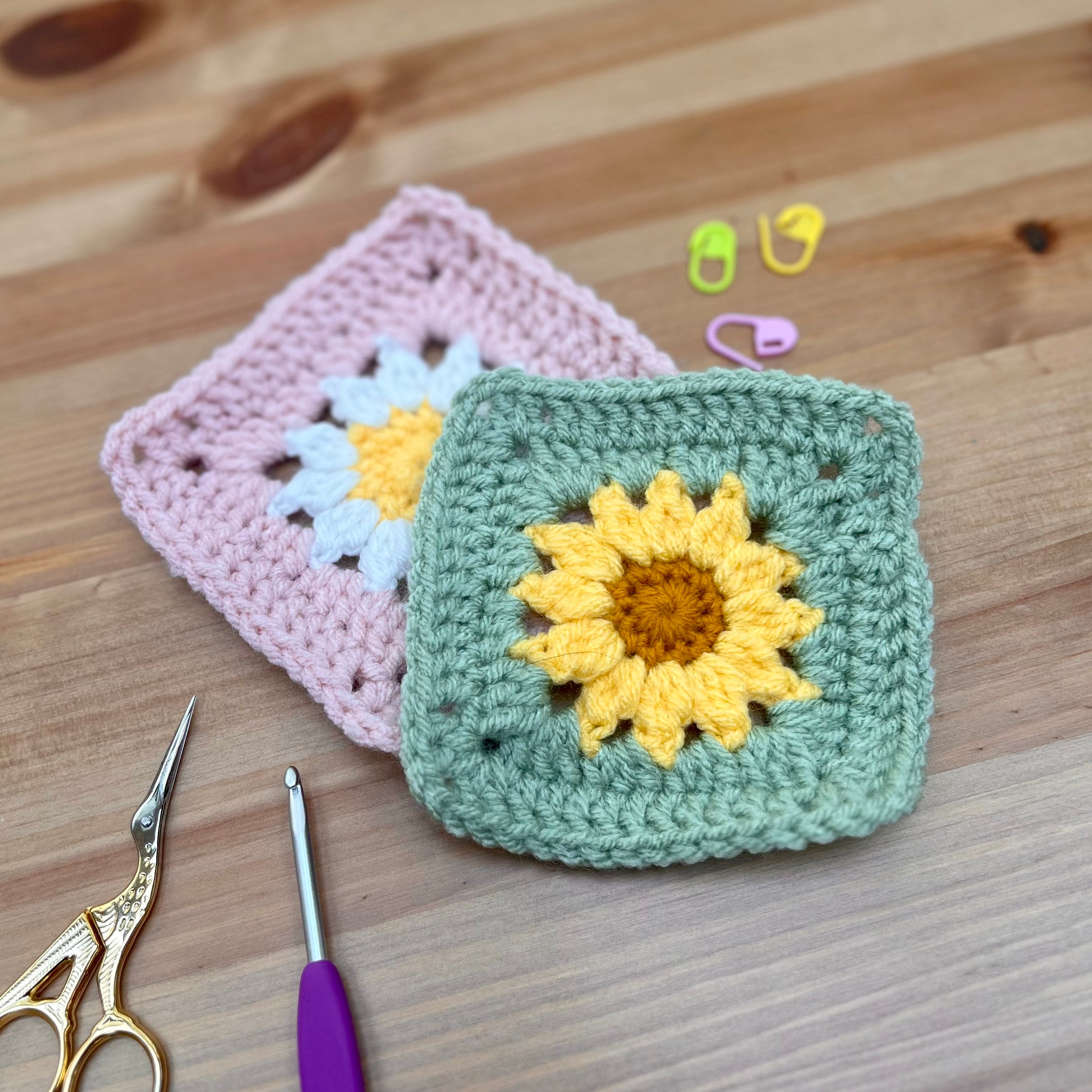 Sunflower Granny Squares August 7th 6-8pm