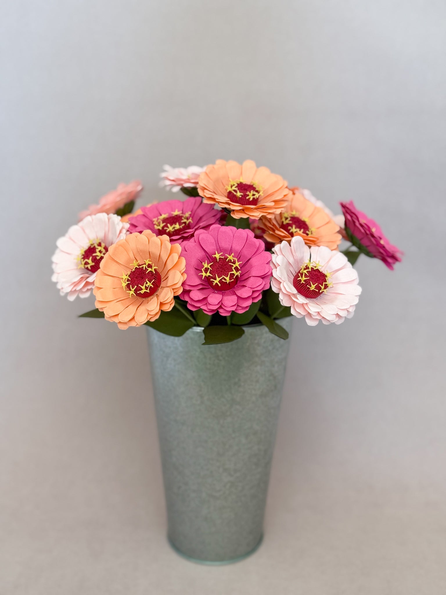 Paper Zinnia + Watercolor Class, June 13th, 3-6pm