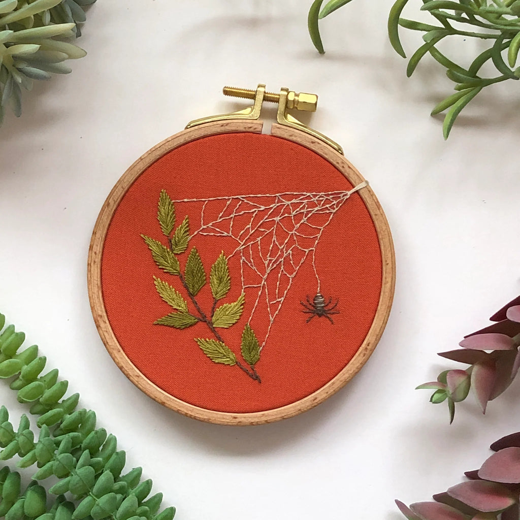 A Spider's Web- Insect Embroidery Kit for Beginners