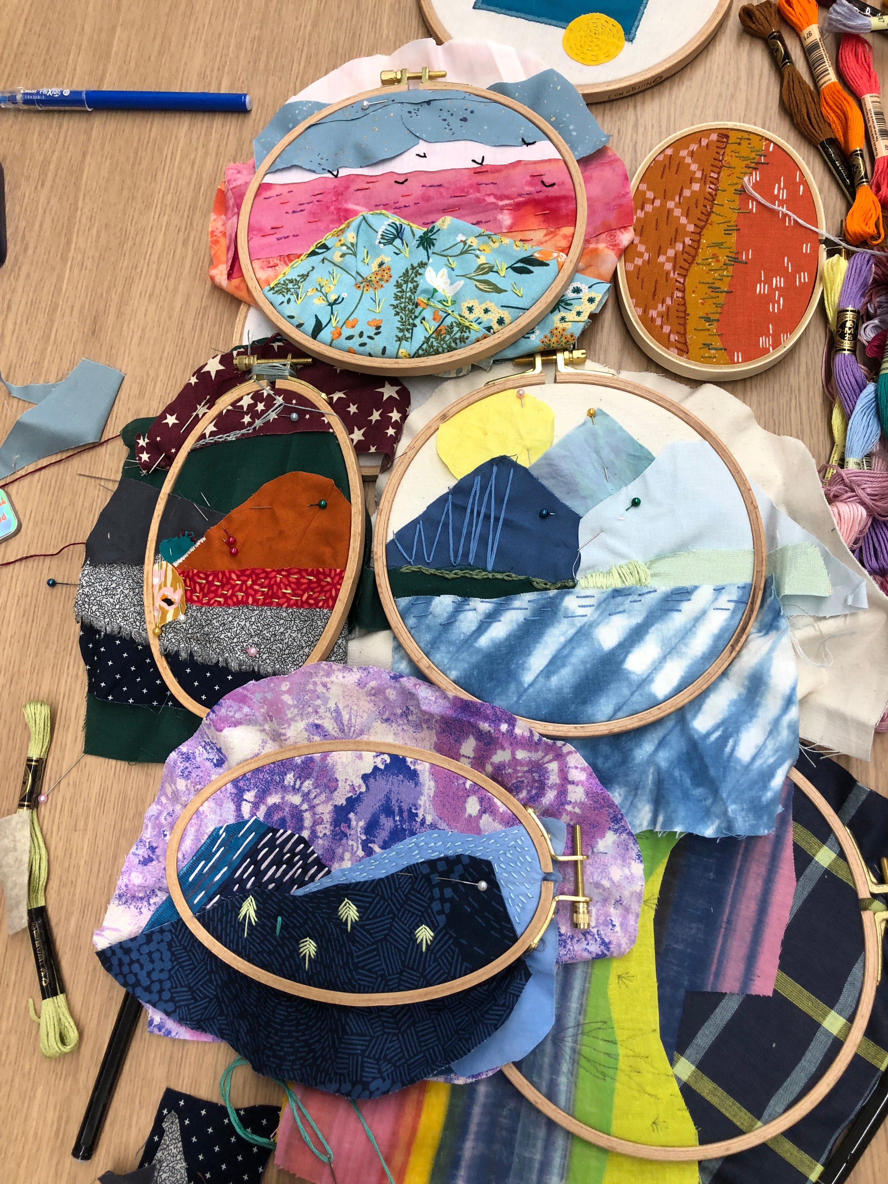 Fabric Landscapes- Collage with Fabric & Thread April 10th 2-4pm