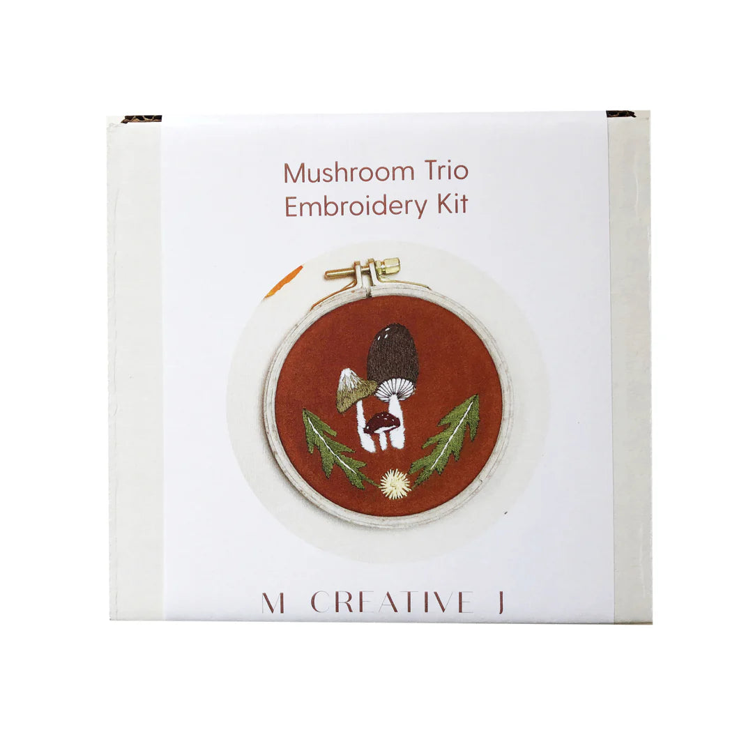 Mushroom Trio - Intermediate Embroidery Kit