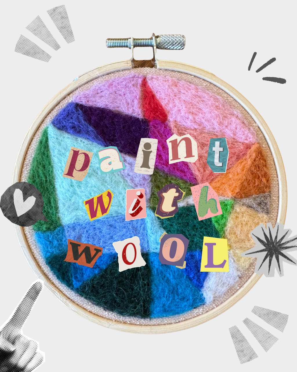 Paint with Wool - Needle Felting Basics Oct 10th (3-5:30pm)