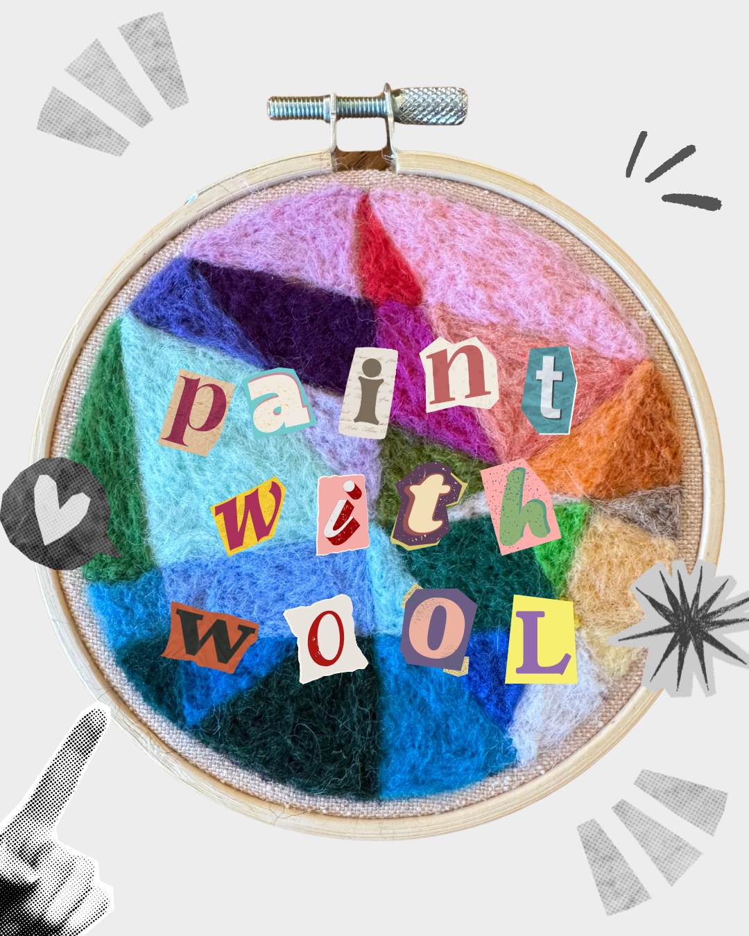 Paint with Wool - Needle Felting Basics Oct 10th (3-5:30pm)