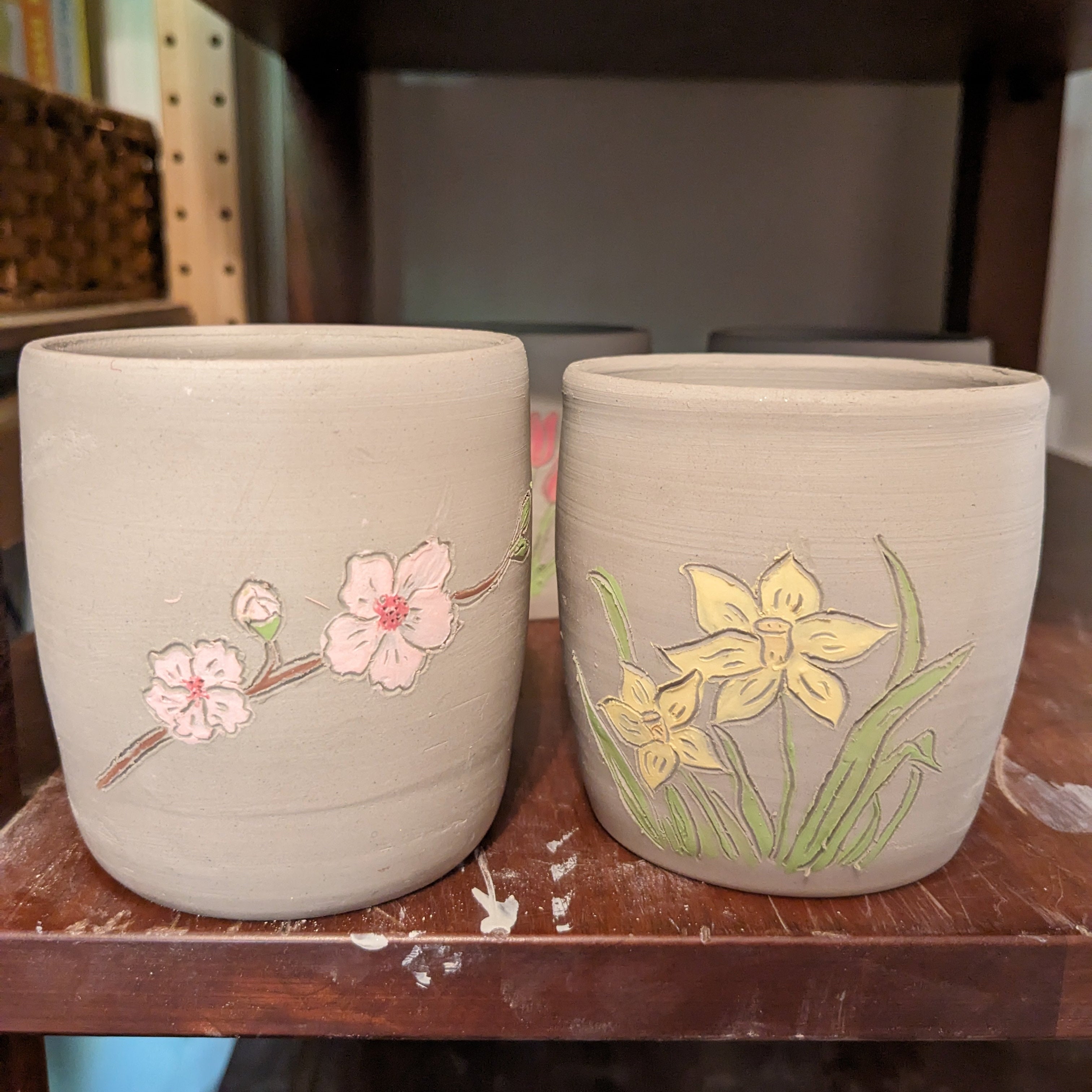 Illustrating and Carving Ceramic Cups Feb 6th 6:30-8pm