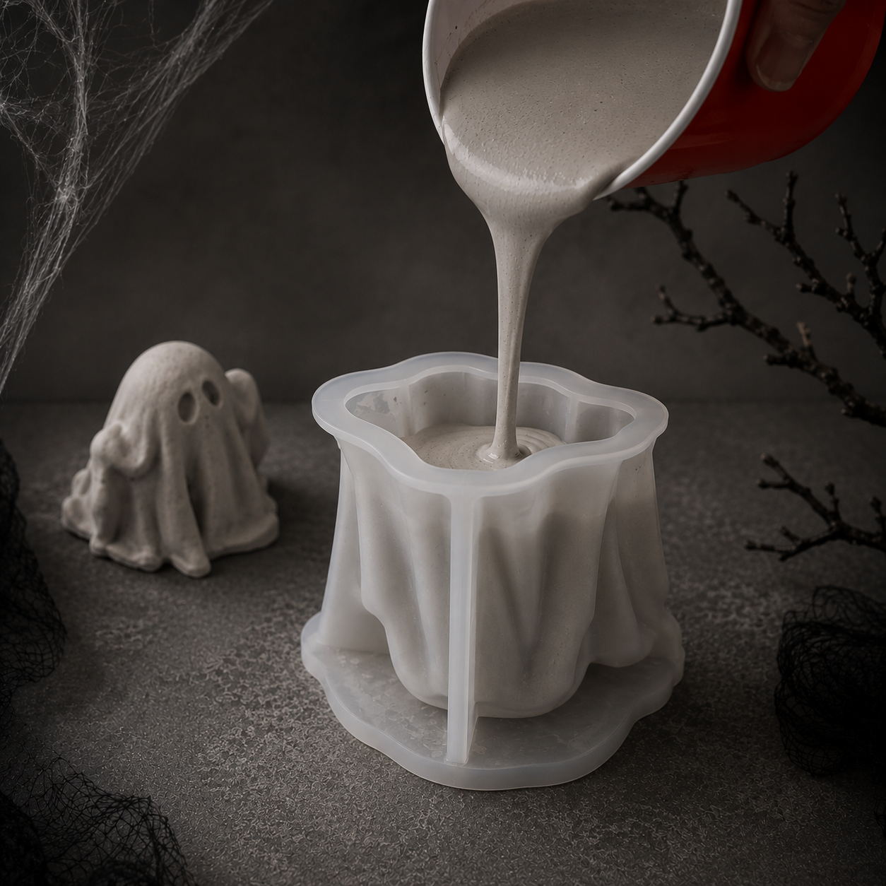 Concrete Ghost & Halloween Tray Workshop - Pour & Paint Oct 10th 6:30-8:30pm