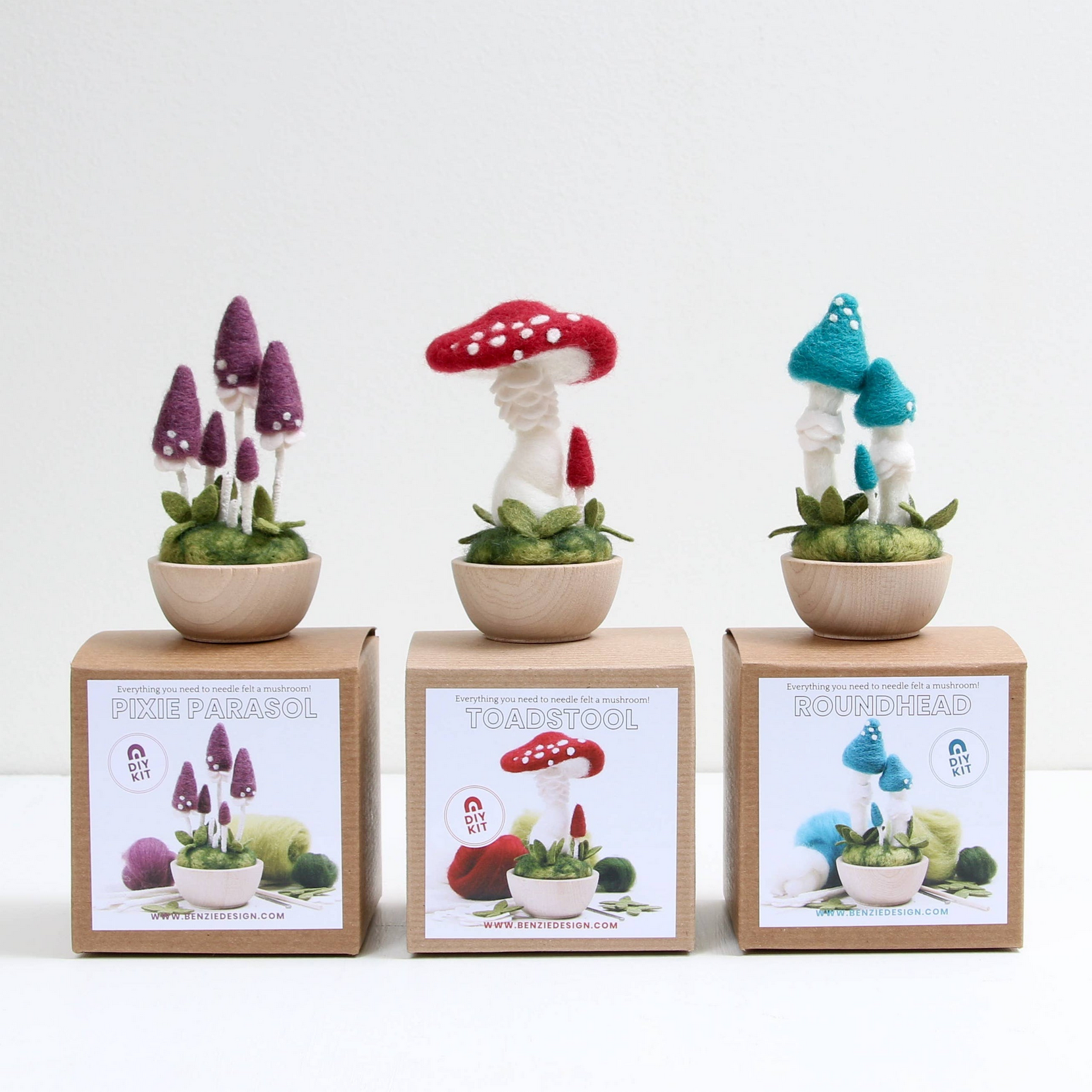 Mushroom Needle Felting Kit